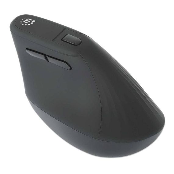 Manhattan Vertical Ergonomic Wireless USB Mouse black