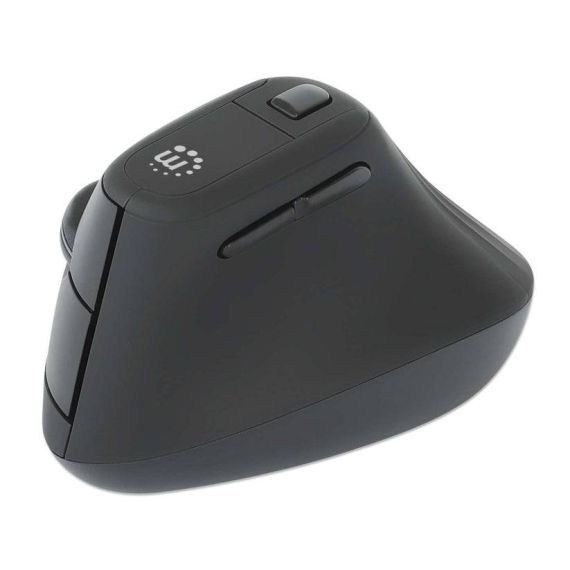 Manhattan Vertical Ergonomic Wireless USB Mouse black