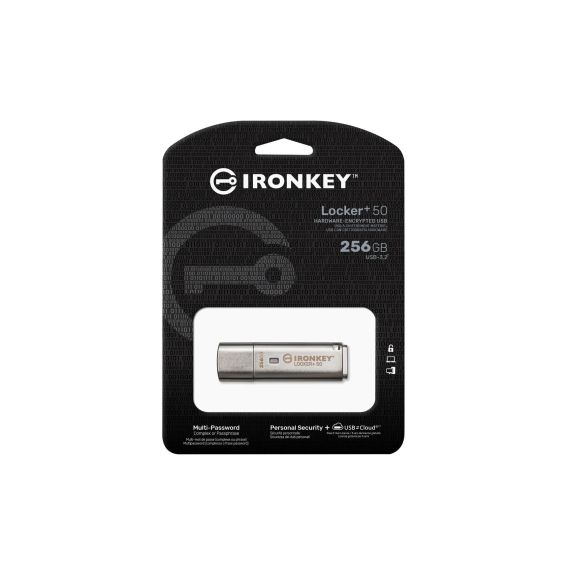 Kingston IronKey Locker+ 50 - USB flash drive - en | IKLP50/256GB