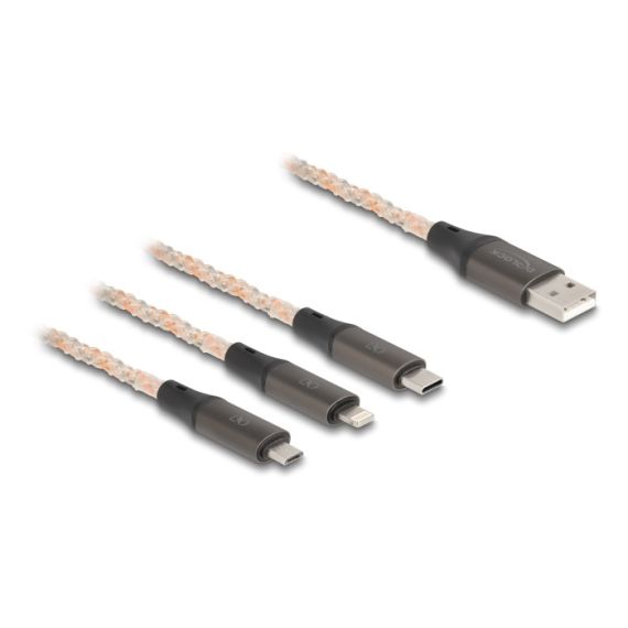 Delock 3 in 1 - Charge-only cable - USB male to Micro-USB | 88158