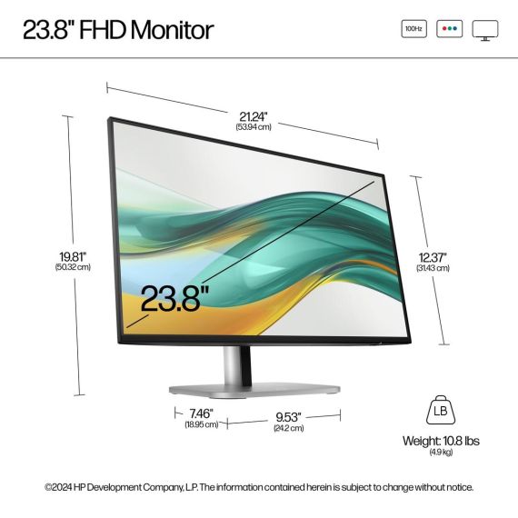 HP 524pf - Series 5 Pro - LED monitor - 24" (23.8"  | 9D9L6UT#ABB