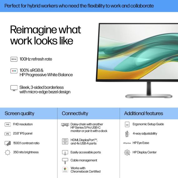 HP 524pf - Series 5 Pro - LED monitor - 24" (23.8"  | 9D9L6UT#ABB
