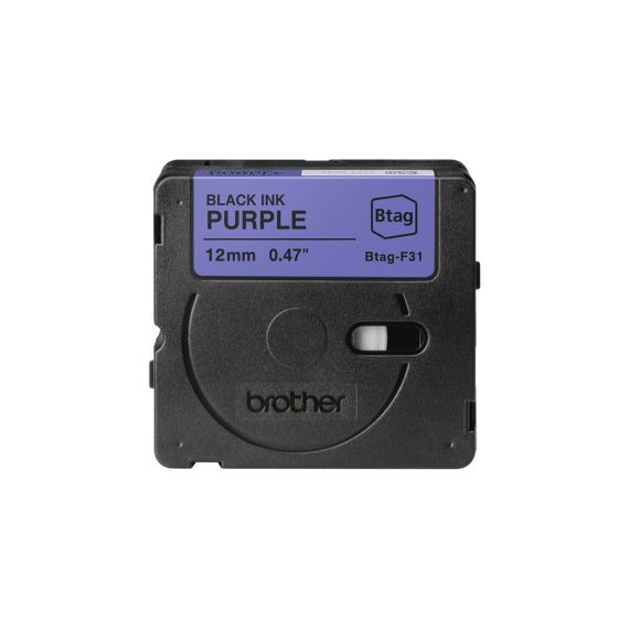 Brother BTAG-F31 - Black on purple - Roll (1.2 cm x 4 m | BTAGF31