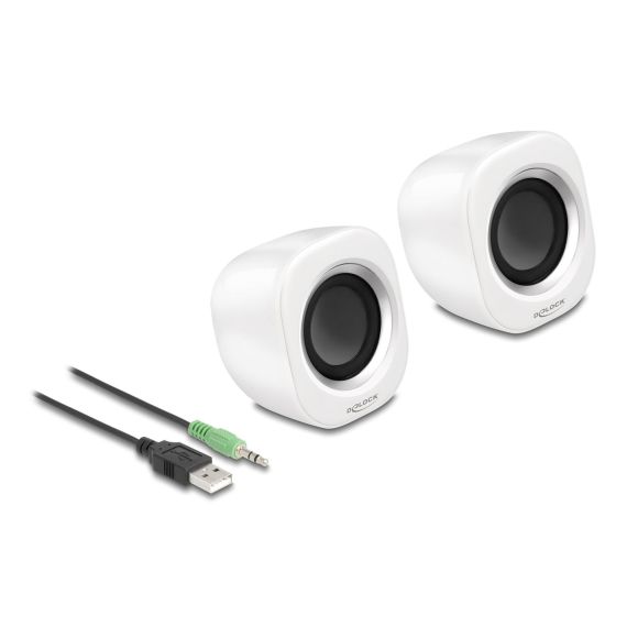 DeLOCK Mini Stereo PC Speaker with 3.5 mm stereo jack mal | 27008