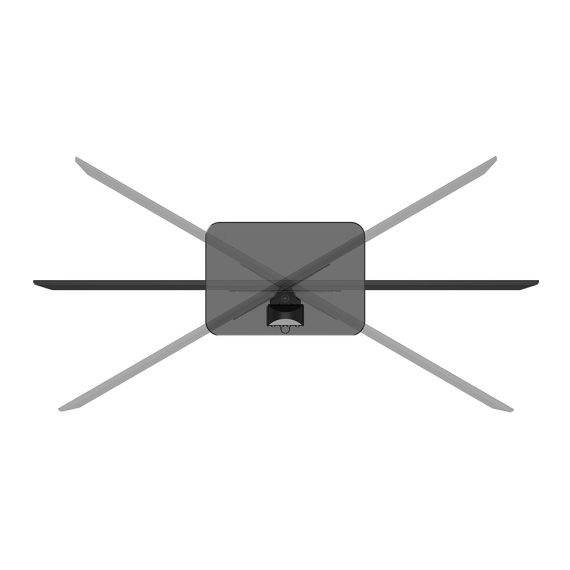 Neomounts DS45-430BL12 - Stand - for TV - steel - black - screen
