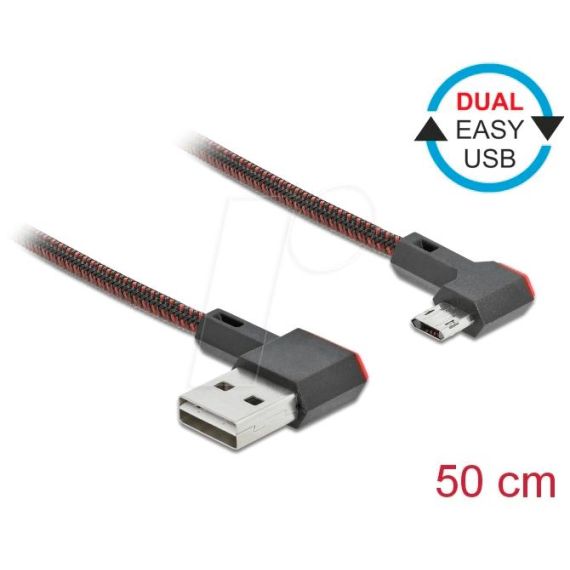 DeLOCK Easy - USB cable - USB (M) 90° angled, reversible  | 85270