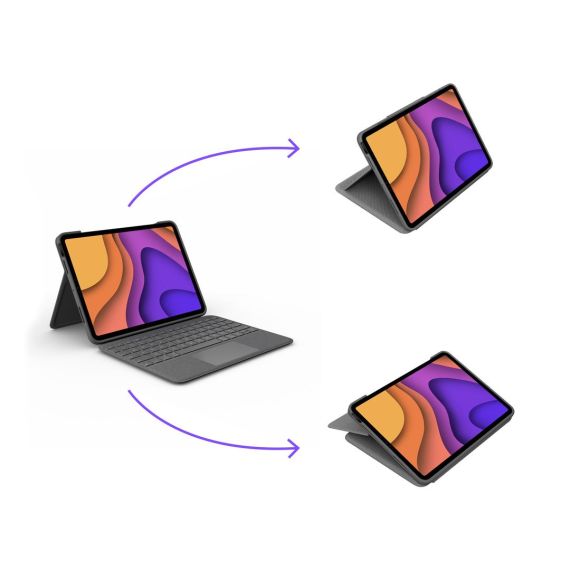 Logitech Folio Touch - Keyboard and folio case - wit | 920-009966