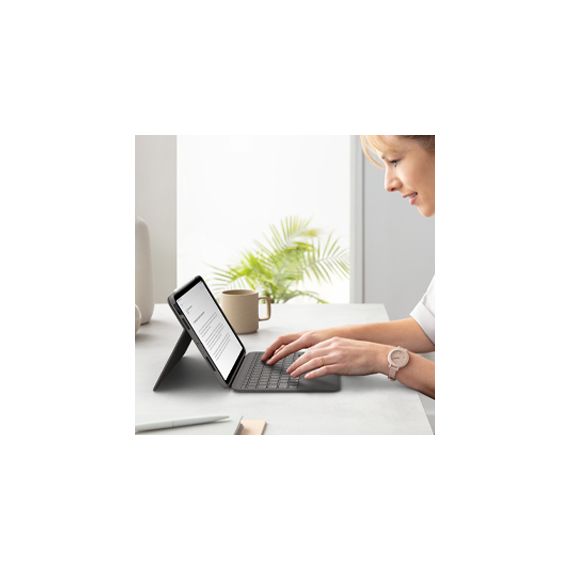 Logitech Folio Touch - Keyboard and folio case - wit | 920-009966