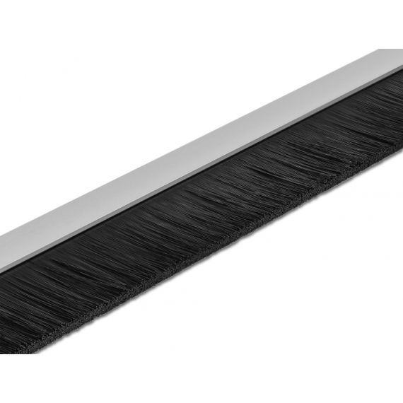 DeLOCK Brush strip 40 mm with aluminium profile straight  | 66651