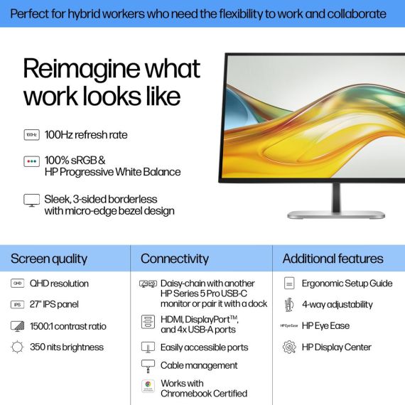 HP 527pq - Series 5 Pro - LED monitor - 27" (26.96" | 9D9S0UT#ABB