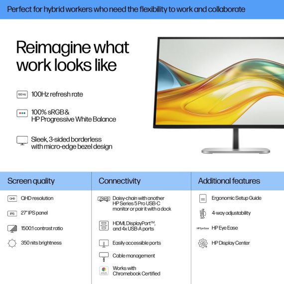 HP 527pq - Series 5 Pro - LED monitor - 27" (26.96" | 9D9S0UT#ABB