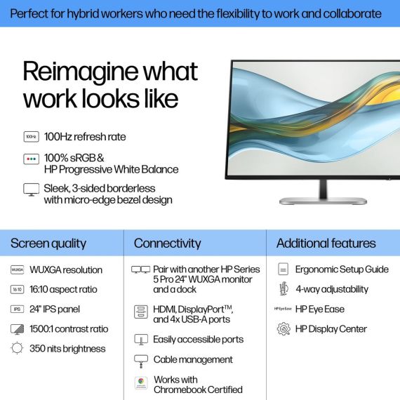 HP 524pn - Series 5 Pro - LED monitor - 24" - 1920  | 9D9A7AA#ABB