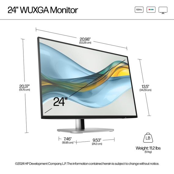 HP 524pn - Series 5 Pro - LED monitor - 24" - 1920  | 9D9A7AA#ABB