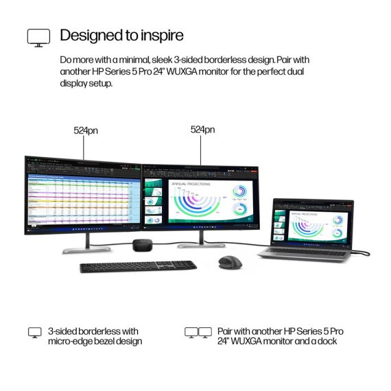 HP 524pn - Series 5 Pro - LED monitor - 24" - 1920  | 9D9A7AA#ABB