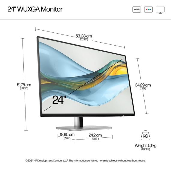 HP 524pn - Series 5 Pro - LED monitor - 24" - 1920  | 9D9A7AA#ABB
