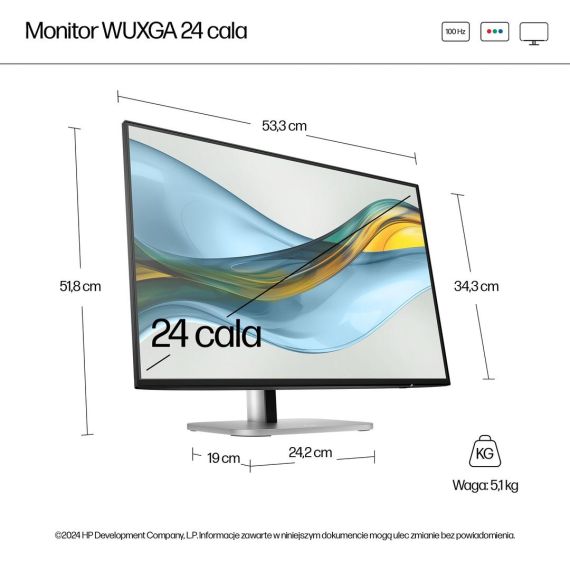 HP 524pn - Series 5 Pro - LED monitor - 24" - 1920  | 9D9A7AA#ABB