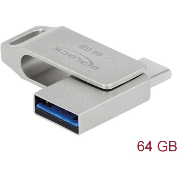 DeLOCK - USB flash drive - 64 GB - USB 3.2 Gen 1 / USB-C | 54075