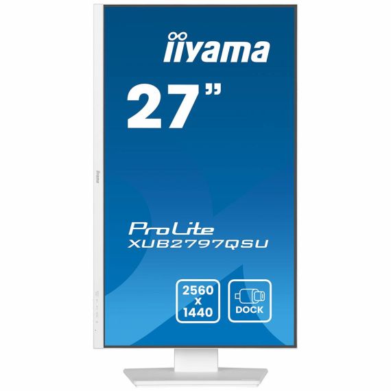 iiyama ProLite monitor, 27"  2560x1440 (WQHD) 1m white