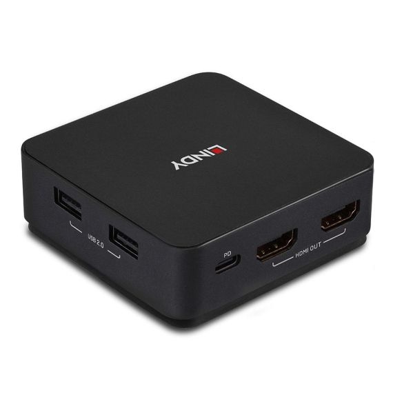 Lindy - KVM switch - 4K60 - 2 x KVM / audio / USB - deskt | 42321