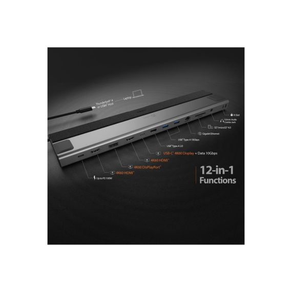 j5create - Docking station - USB4 - HDMI, DP, USB-C -  | JCD554-N