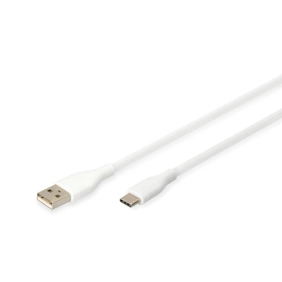 Digitus USB-C silicone connection cable, 2m, wh | AK-300340-020-W