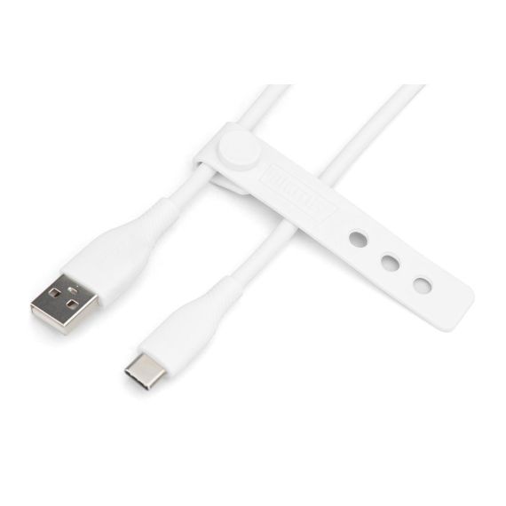 Digitus USB-C silicone connection cable, 2m, wh | AK-300340-020-W