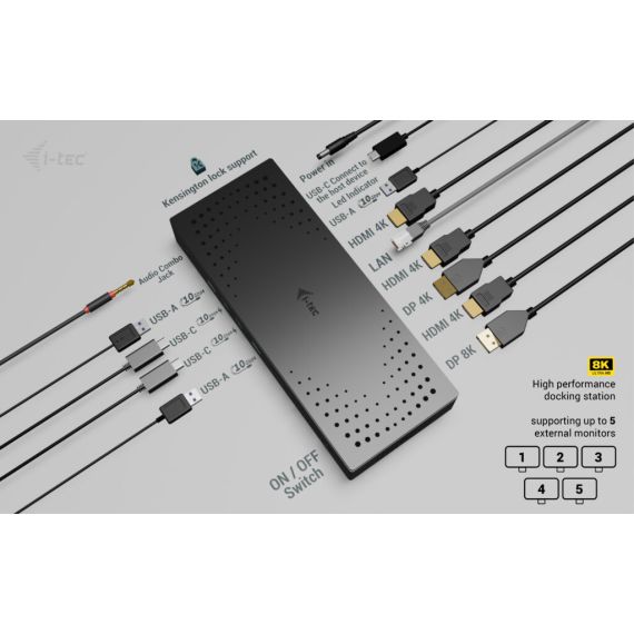 i-tec Universal 5x 4K/60Hz Display Docking Sta | CA5MONITORDOCKPD