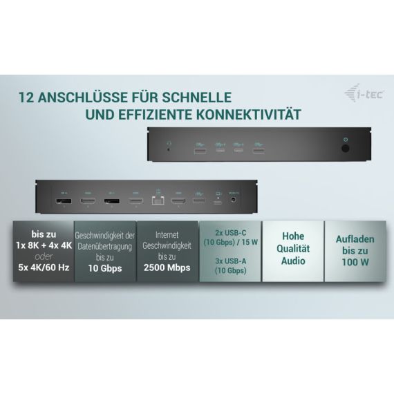 i-tec Universal 5x 4K/60Hz Display Docking Sta | CA5MONITORDOCKPD