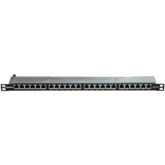 LINDY - Patch panel - CAT 6 - STP - RJ-45 X 24 - black -  | 25884
