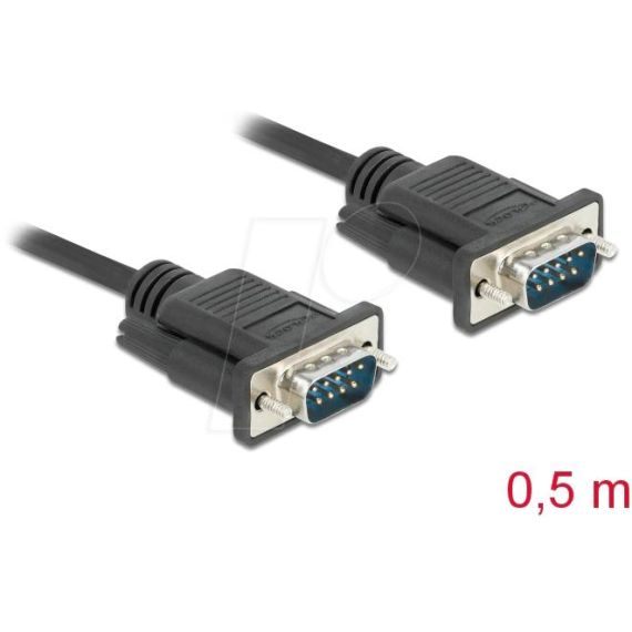DeLOCK - Serial cable - DB-9 (M) to DB-9 (M) - 50 cm - th | 86612