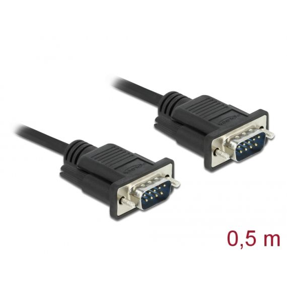 DeLOCK - Serial cable - DB-9 (M) to DB-9 (M) - 50 cm - th | 86612