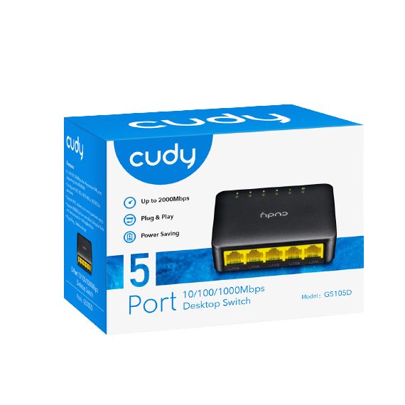 Cudy GS105D / Gigabit Ethernet (10/100/1000) / 5 / Full duplex /