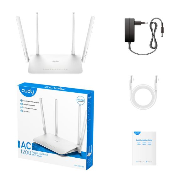 Cudy WR1300, Wi-Fi 5 (802.11ac), Dual-band (2.4 GHz / 5 GHz), Eth