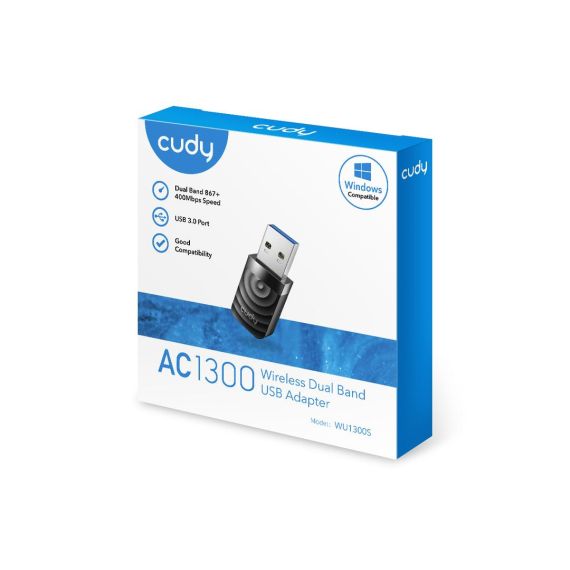 Cudy WU1300S / Wireless / USB / WLAN / 867 Mbit/s / Wi-Fi 5 (802.