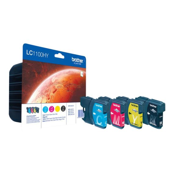 Brother LC1100HY - 4-pack - High Yield - black, y | LC1100HYVALBP