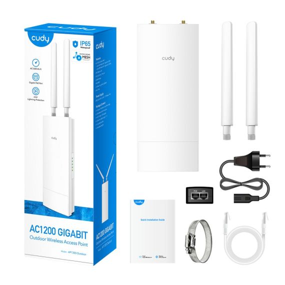 Cudy AP1300 Outdoor / 867 Mbit/s / WPA-PSK / 100,1000 Mbit/s / Po