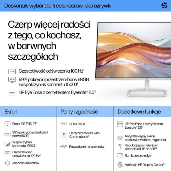 HP 527sf - 5 Series - LED monitor - 27" - 1920 x 10 | 94F44E9#ABB