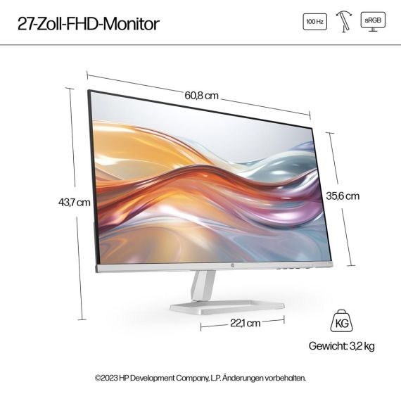 HP 527sf - 5 Series - LED monitor - 27" - 1920 x 10 | 94F44E9#ABB