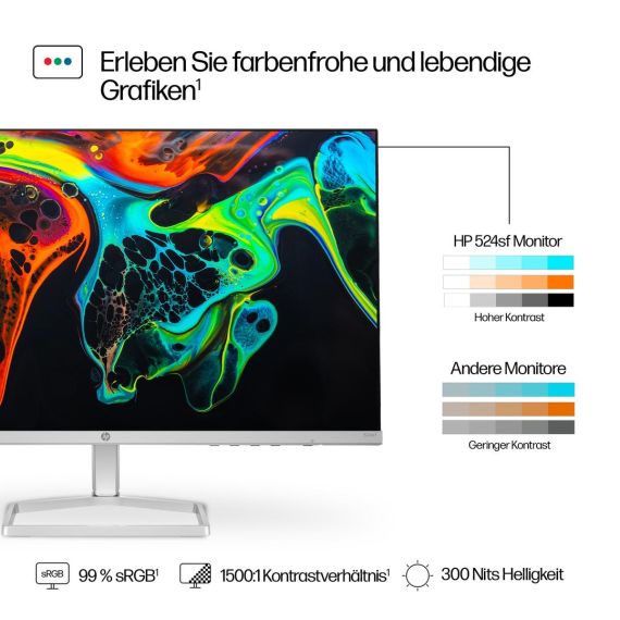 HP 524sf - 5 Series - LED monitor - 24" (23.8" view | 94C17E9#ABB