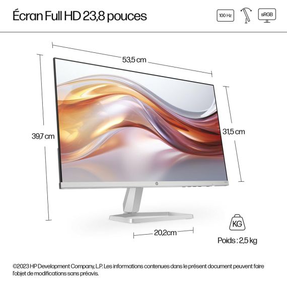 HP 524sf - 5 Series - LED monitor - 24" (23.8" view | 94C17E9#ABB