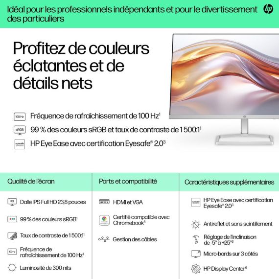 HP 524sf - 5 Series - LED monitor - 24" (23.8" view | 94C17E9#ABB
