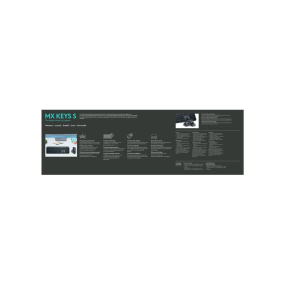 Logitech MX Keys S - Keyboard - backlit - wireless - | 920-011574