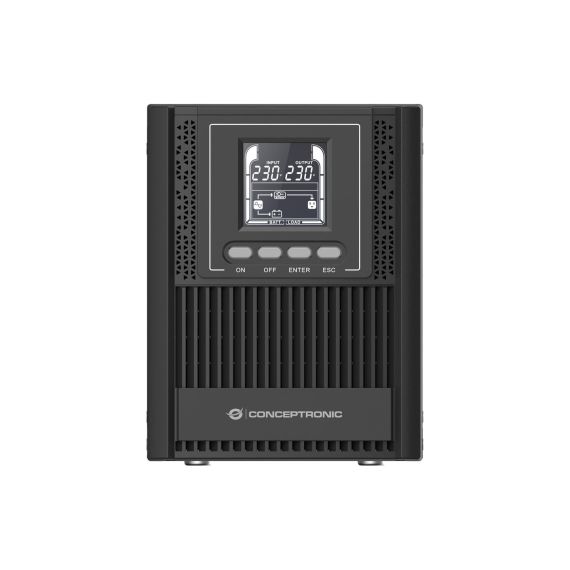 Conceptronic ZEUS52ES1K 1000VA 900W Online Tower UPS, Schuko, Dou