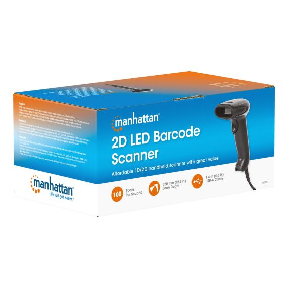 Contact CCD Handheld Barcode Scanner, USB, 60mm Scan Wid | 153997