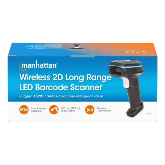 Wireless 2D Handheld Barcode Scanner, 250mm Scan Depth,  | 154185