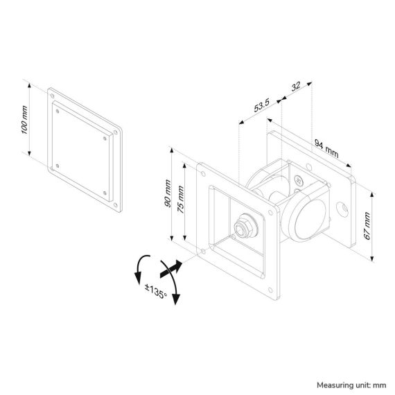 Neomounts FPMA-DTBW100 - Mounting component (toolbar mount) - for