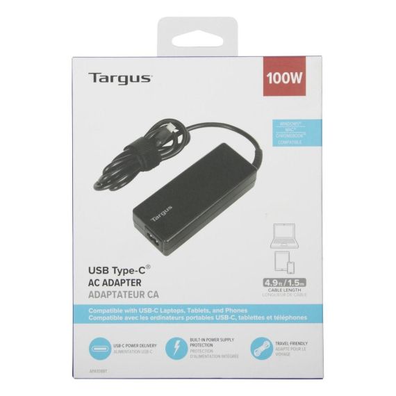 Targus - Power adapter - 100 Watt - PD (24 pin USB-C)  | APA108EU