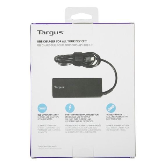 Targus - Power adapter - 100 Watt - PD (24 pin USB-C)  | APA108EU
