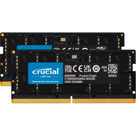 Crucial - DDR5 - kit - 64 GB 2 x 32 GB - SO-DIMM | CT2K32G56C46S5