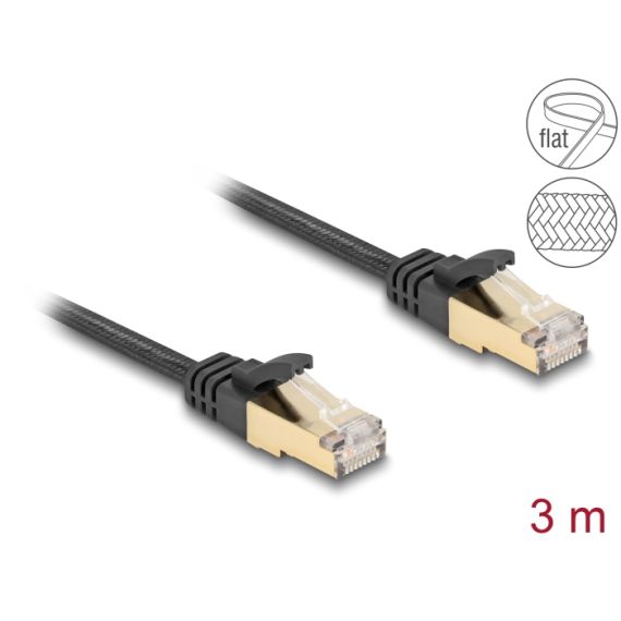 Delock - Patch cable - RJ-45 (M) to RJ-45 (M) - 3 m - S/F | 80327